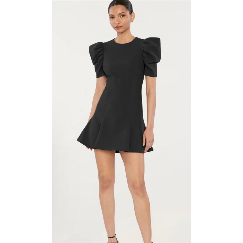 Likely Alia Puff-Sleeve A-Line Mini Black Dress Size 0